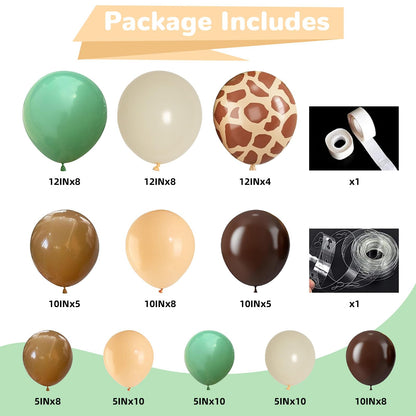 Dusty Blue Sage Green Balloon Arch Kit Slate Fog Blue Pastel Green White Sand Beige Gold Balloons Garland for Jungle Safari Birthday Baby Shower Wedding Party Decorations