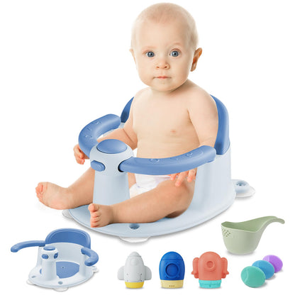 Baby Bath Seat, Infant Bathtub Seats for Babies Sitting Up Aged 6-24 Months, New Baby Bath Tub-Protect Toddlers Skin and Back Support, Soft Non-Slip Cushions Extra Added (Deep Pink)