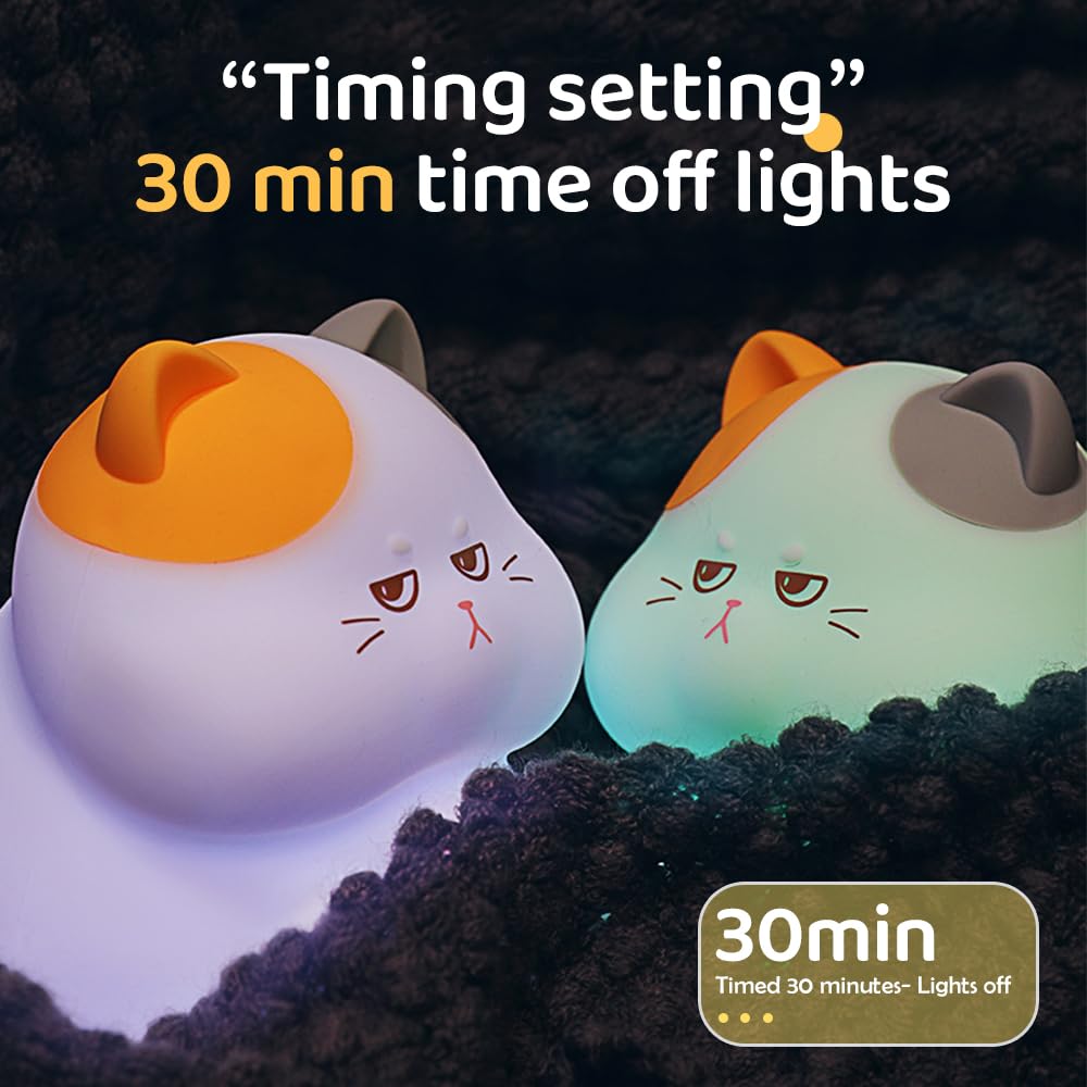 Cute Frog Night Light for Kids, Color Changeable Soft Silicone Sleeping Night Lamp for Nursery, Dimmable Timer Rechargeable Colorful Baby's Light Room Decor Children Gifts