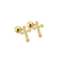 Gold Cross Earrings 14K Real Gold Filled Plated Trendy Dainty Cute Cubic Zirconia Screw Back Nickel Free Small Stud Earrings for Women Men