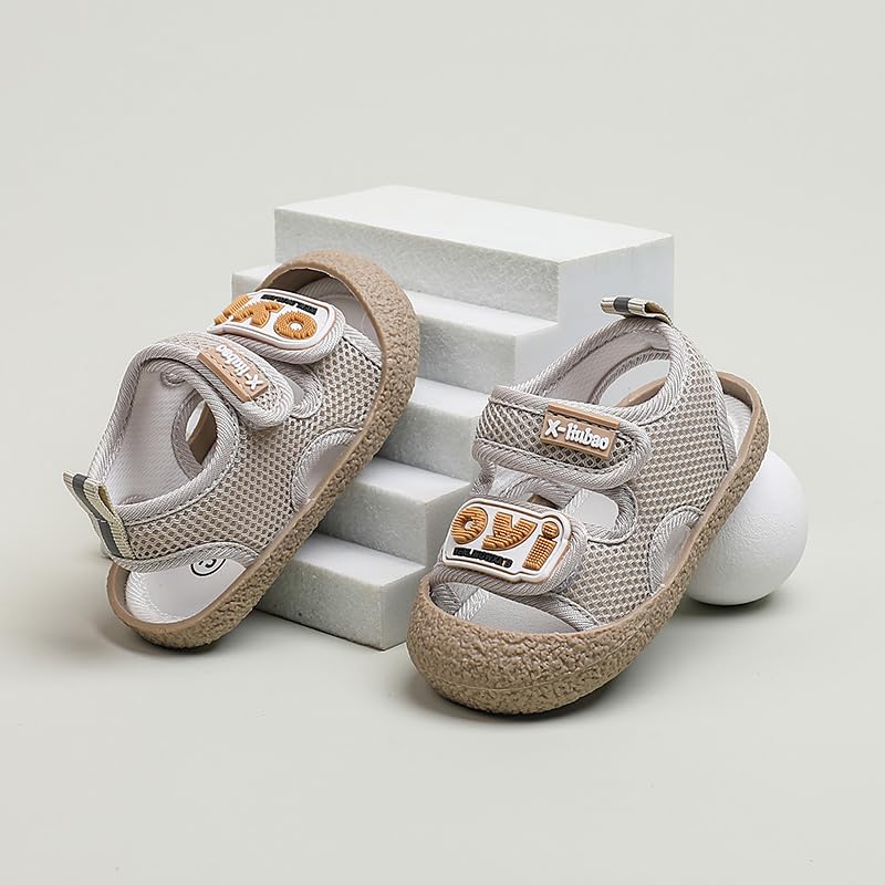Baby Summer Sandals Breathable Mesh Rubber Sole Non-Slip Outdoor Shoes for Boys and Girls 9-30 Months