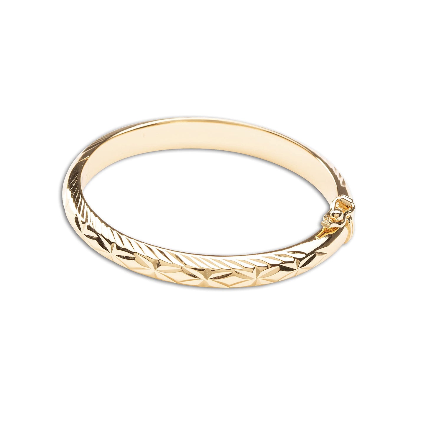 Precious Pieces 14K Gold-Plated Bangle Bracelet for Babies, Toddlers, Children, Kids, Teens and Women