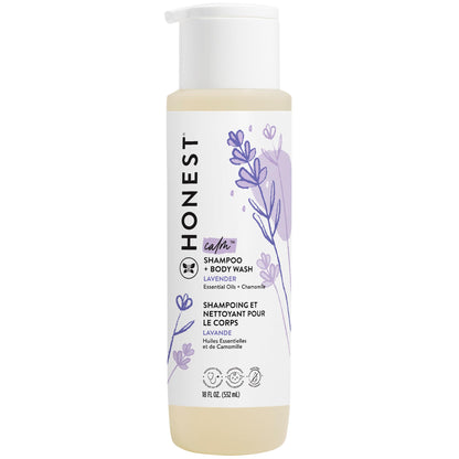 The Honest Company 2-in-1 Cleansing Shampoo + Body Wash for Sensitive Skin | Gentle for Baby | Naturally Derived, Tear-free, Hypoallergenic | Fragrance Free, 10 fl oz