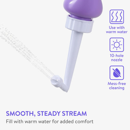 Peri Bottle - Postpartum and Perineal Care - FSA HSA Eligible - Portable Hand Held Travel Bidet Sprayer for Women or Men - Handheld Jet Spray Bottle for Toilet - Pack of 1 - Blue