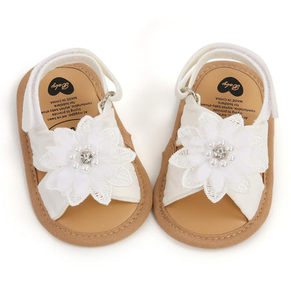 HsdsBebe Baby Girls Sandals Bohemia Flower Bow Soft Sole Toddler First Walkers Beach Summer Shoes
