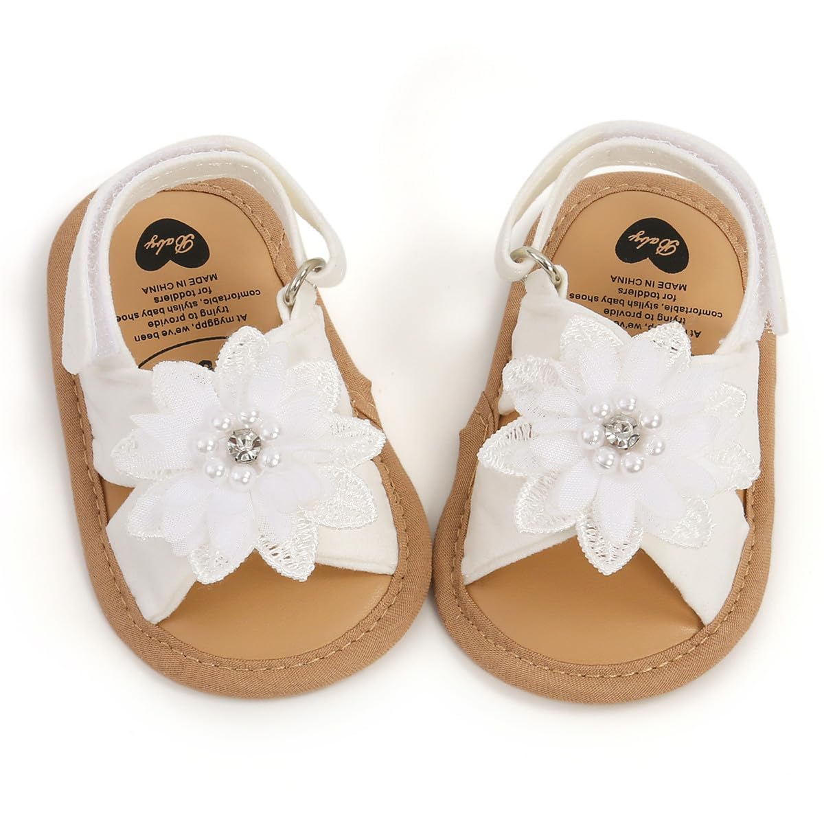 HsdsBebe Baby Girls Sandals Bohemia Flower Bow Soft Sole Toddler First Walkers Beach Summer Shoes