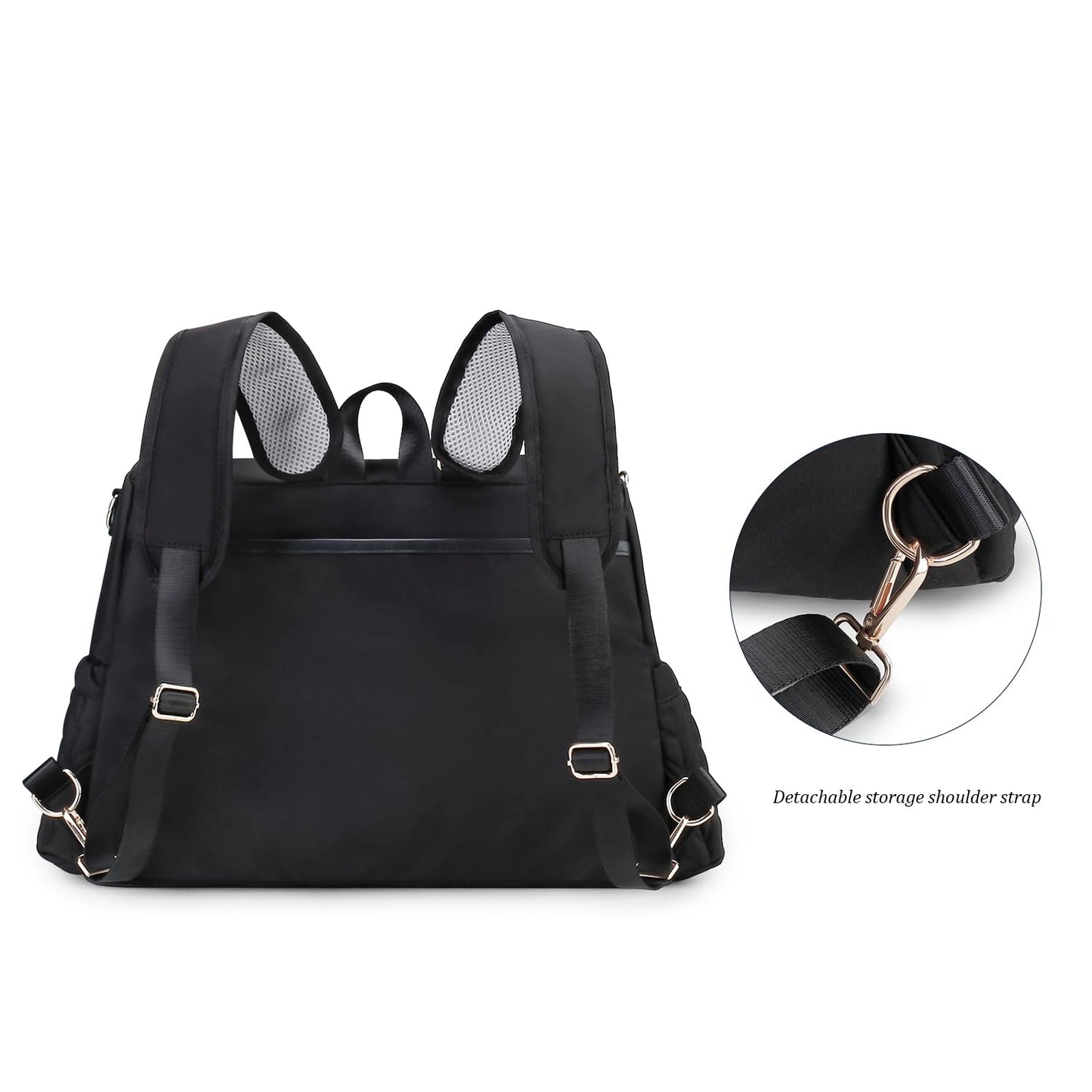 Lmbabter Diaper Bag Backpack Convertible Messenger Bag Travel Backpack Maternity Bags Stylish Baby Bag with Changing Pad for Mom (Brown)