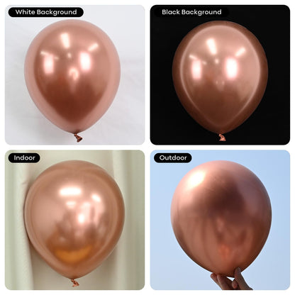 Retro Blush Pink Balloons, 60 Packs 12 Inch Dusty Pink Metallic Chrome Rose Gold White Sand Nude Balloons for Bridal Baby Shower Girls Boho Birthday Wedding Decorations Supplies