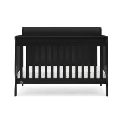 Delta Children Simmons Kids Carter 6-in-1 Convertible Crib - Greenguard Gold Certified, Black Ebony