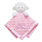 Plush Rattle Baby Snuggle Blanket with Satin, Bear Print, Tan Teddy Bear Toy (14 inch)
