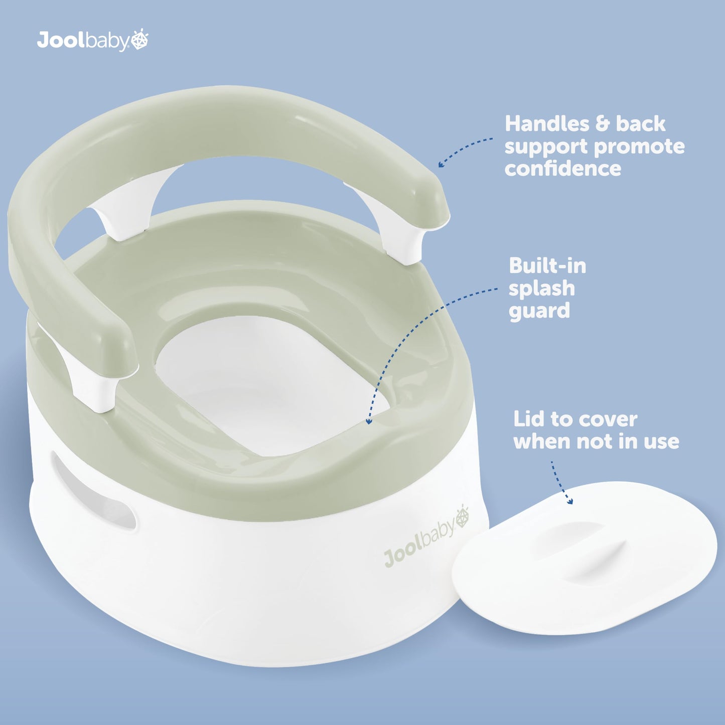 Jool Baby Potty Chair for Toddler Toilet Training - Splash Guard & Back Support (Pink)