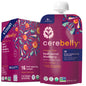Cerebelly Organic Baby Food Pouches Variety Pack – Organic Veggie Purees for Toddlers | No Added Sugar, Fiber, Non-GMO | Blended Toddler Pouches | 4 Ounce BPA-Free Pouch | 4 Flavors | 8 Count