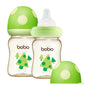 YOHKOH PPSU Baby Bottle Wide Neck, Newborn Anti-Colic Baby Bottle with Natural Response Nipple, Streamlined Body, Easy to Clean (8.8oz (Pack of 2), Yellow)