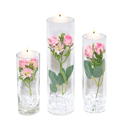 Artificial Phalaenopsis with Candles Diamond Lace Nearly Natural Orchid for Table Centerpiece Wedding Party Home Bar Restaurant Festival Decoration Pink Suit