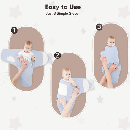 Susurration Swaddles for Newborns, 100% Cotton Baby Swaddle Sleep Sack, with Adjustable Velcro, Breathable and Durable Unisex Swaddle Sleep Sack, 3 Pack