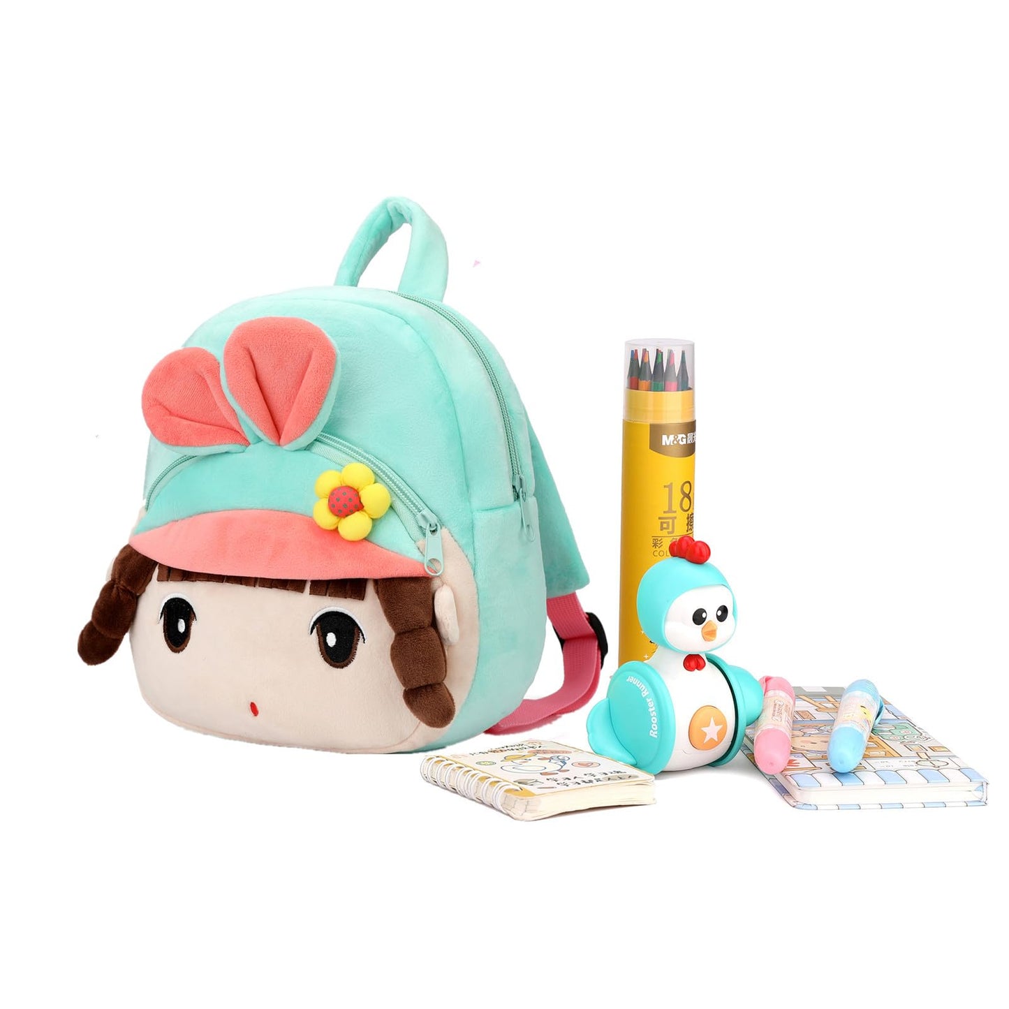 Cute Toddler Backpack Plush Animal Cartoon Mini Travel Daycare Bag for Baby Girl Boy 2-6 Years (Shark Blue)
