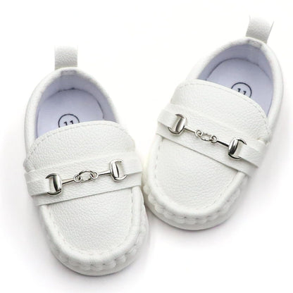 First Walking Shoes for Baby Boys Delightful Solid Color Slip-On Loafers, Lightweight, Non-Slip Flat