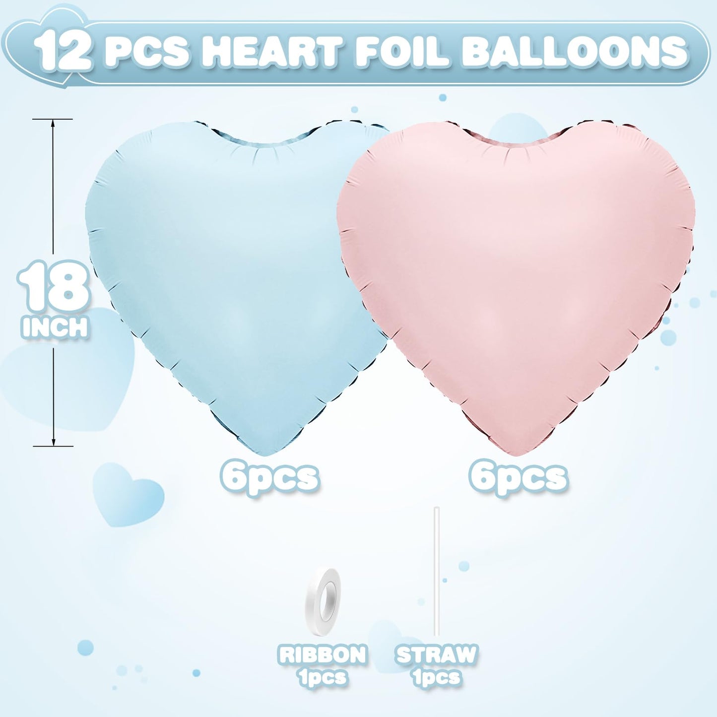 Sage Green Gold Heart Balloons,12Pcs Light Gold Heart Shaped Foil Balloons,18Inch Cream White Helium Mylar Balloon for Baby Shower Birthday Anniversary Wedding Party Decorations