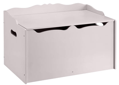 Amazon Basics Kids Toy Box, Wooden Organizer Storage Chest, Pink, 30" x 18" x 19"