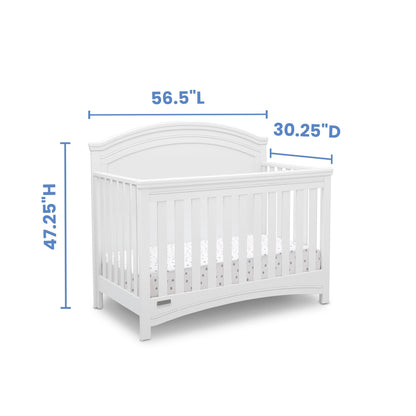 Delta Children Simmons Kids SlumberTime Emma Convertible Crib N More, Grey