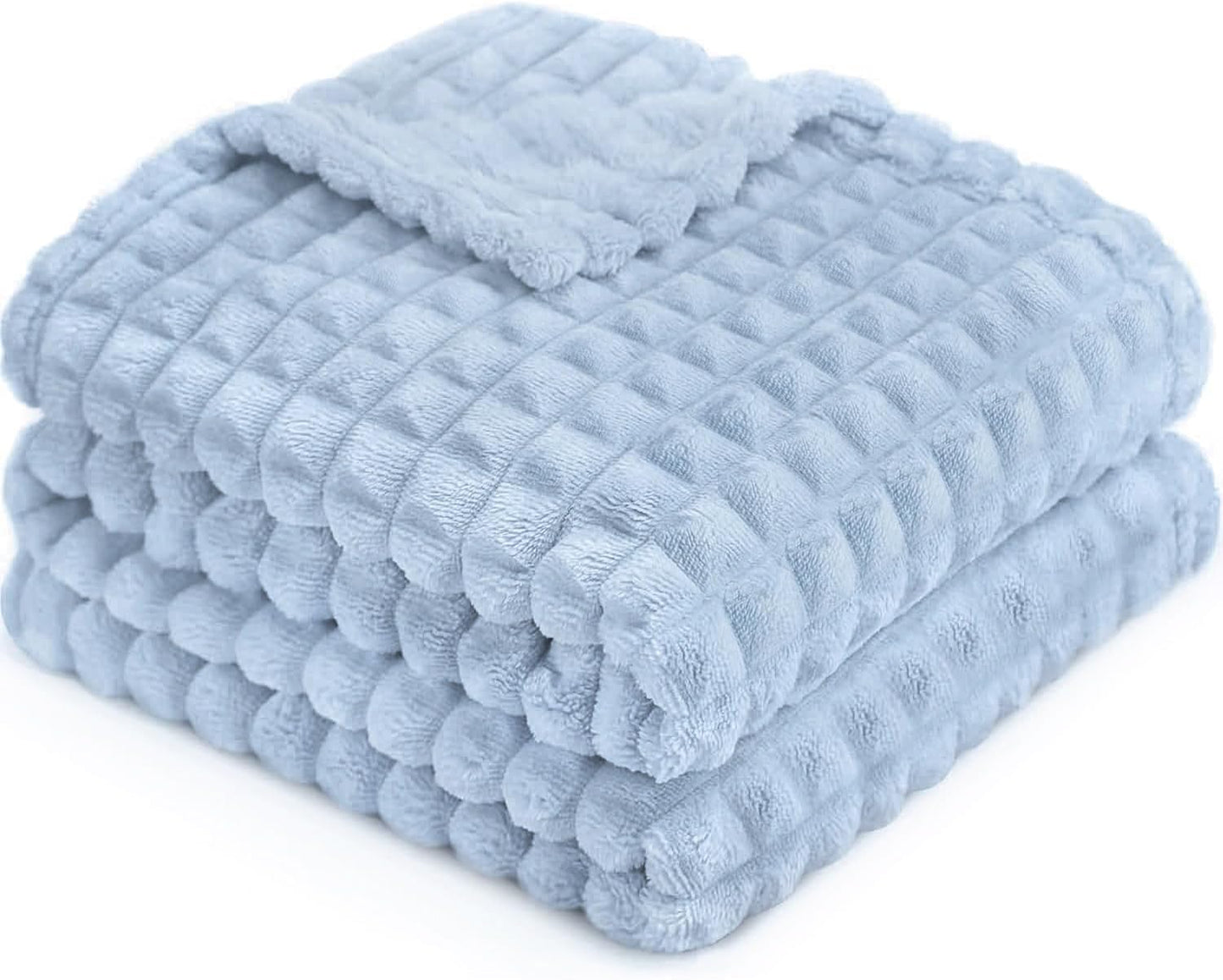 HOMRITAR Baby Blanket for Boys Girls Fleece Super Soft Plush Fuzzy Cozy Toddler Blanket with Square 3D Jacquard Grid Design Luxury Lightweight Bed Blanket for Newborn Infant Cream, 30 x 40 Inch