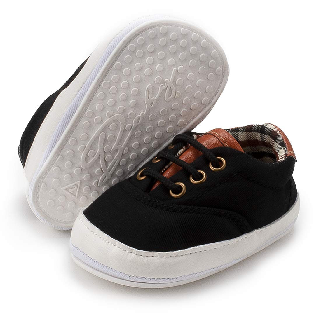 Morbido Infant Baby Boys Girls Canvas Sneaker Toddler Slip On Anti Skid Newborn First Walkers Candy Shoes for 0-18 Months