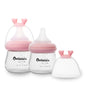 Glass Baby Bottles with Natural Response Nipple Size SS - Anti Colic Baby Bottles Wide Neck Slow Flow Baby Bottle (Red, 4oz (Pack of 4))