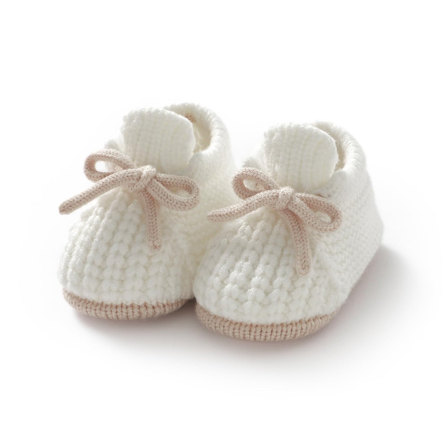 LAWKUL Baby Booties Knit Newborn Shoes Cozy First Walkers Infant Toddler Boots for Boy Girls 0-3 Months