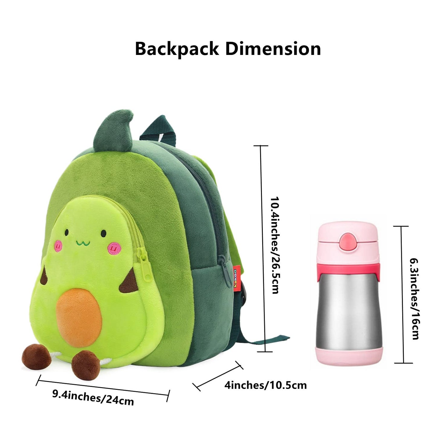 NICE CHOICE Cute Toddler Backpack Toddler Bag Plush Animal Cartoon Mini Travel Bag for Baby Girl Boy 2-6 Years(Grey Elephant)