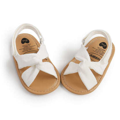 Baby Girl Sandals Summer Crib Shoes Bowknot Soft Sole Infant Girls Princess Dress Flats First Walker Shoes