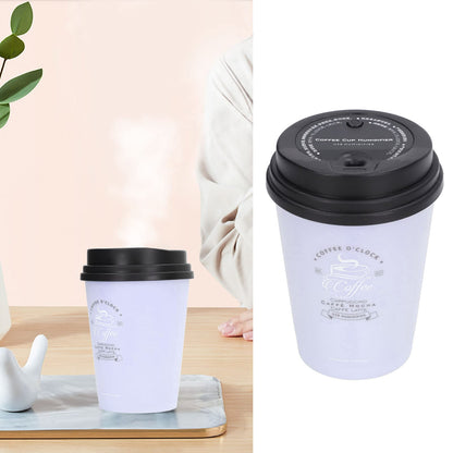 Humidifiers for Bedroom, 300ml Cool Mist Humidifiers, USB Mini Cute Coffee Cup Humidifier, Car Humidifier, Pink Desk Humidifier, Small Humidifier, Low Noise, Auto Shut-Off for Car, Plant, Office(Pink)