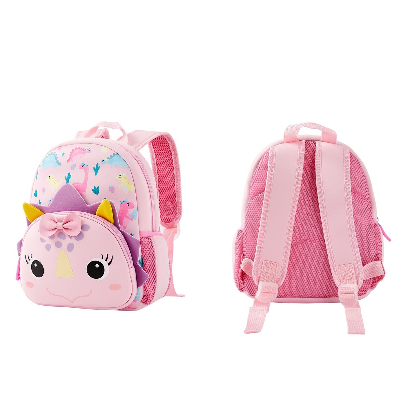 KK CRAFTS Preschool Backpack Toddler Neoprene Animal Schoolbag Lunch backpack for Kids Boys Girls(Dinosaur)