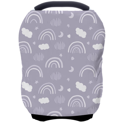 Car Seat Covers Canopy Cover - Multi-use Cover Carseat Canopy, Breathable Breastfeeding Cover, Car Seat Covers for Bbies, Boys & Girls Shower Gifts (Dark Blue Dinosaur)