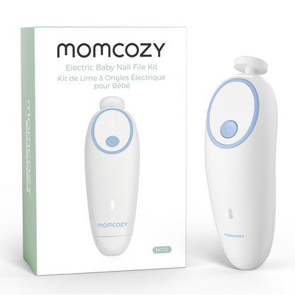 Momcozy Baby Nail File Electric, Gentle Baby Nail Trimmer Electric Rechargeable, Baby Nail Clipper Electric, 7 Grinding Head Replacement Pads