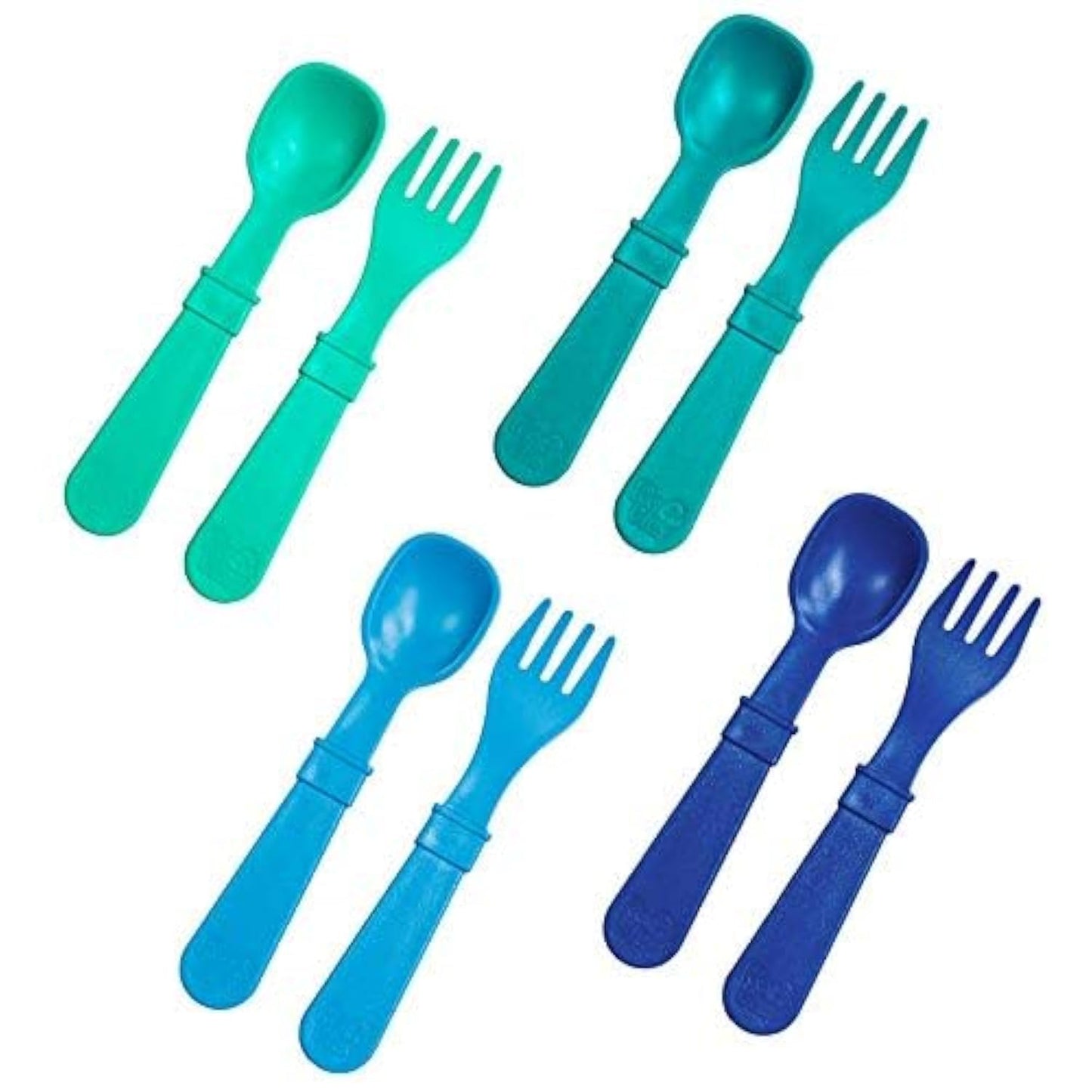 Re-Play Toddler Forks and Spoons Set - 4x4 Utensils Set for Kids - Dishwasher and Microwave Safe - Made in USA - Pack of 8-5.8" x 1.2" x 0.2" - Princess