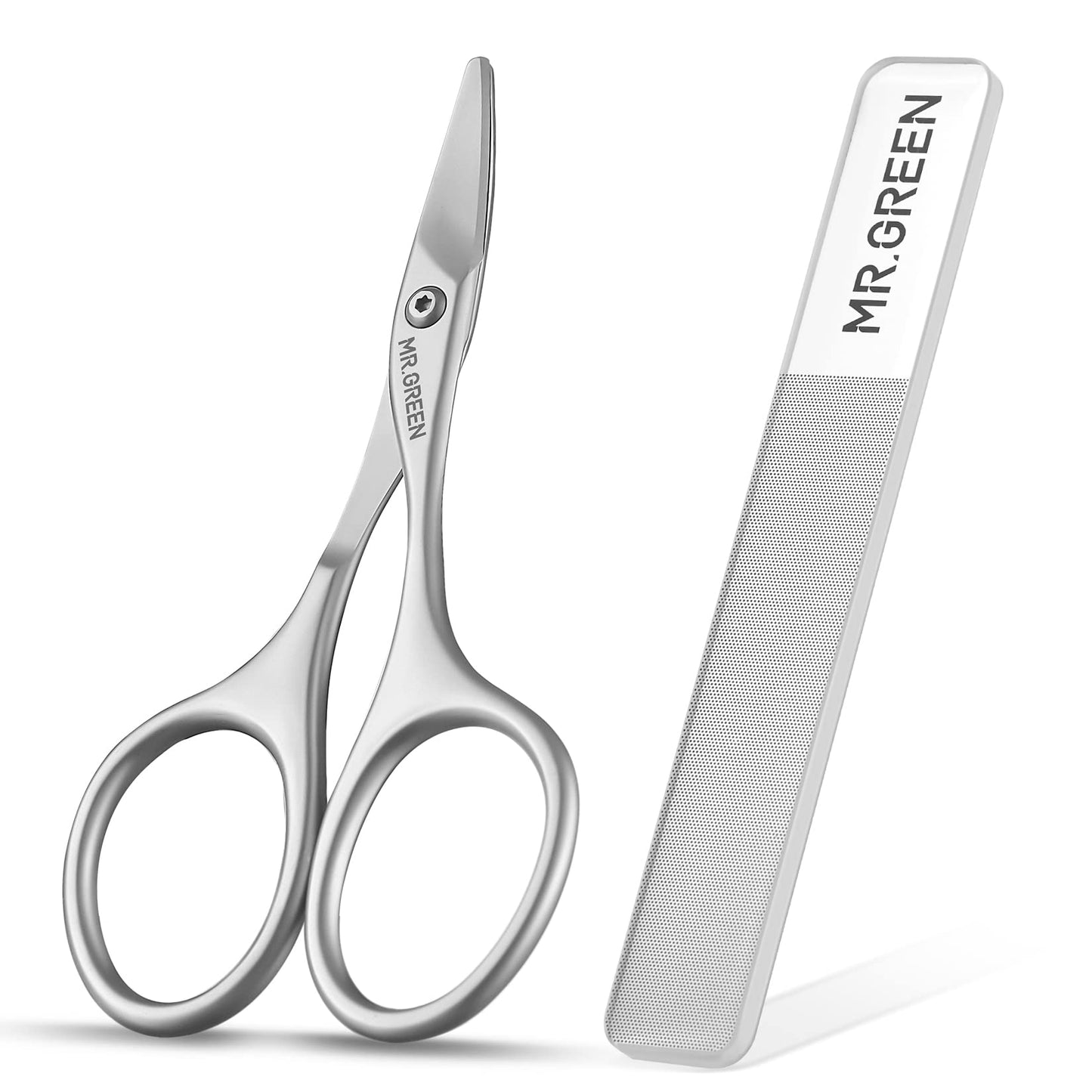 MR.GREEN Baby Nail Scissors Safety Nail Care Clippers Cutter Newborn Baby Convenient Nail Grooming Manicure Tool (Nail Scissors+Glass File)