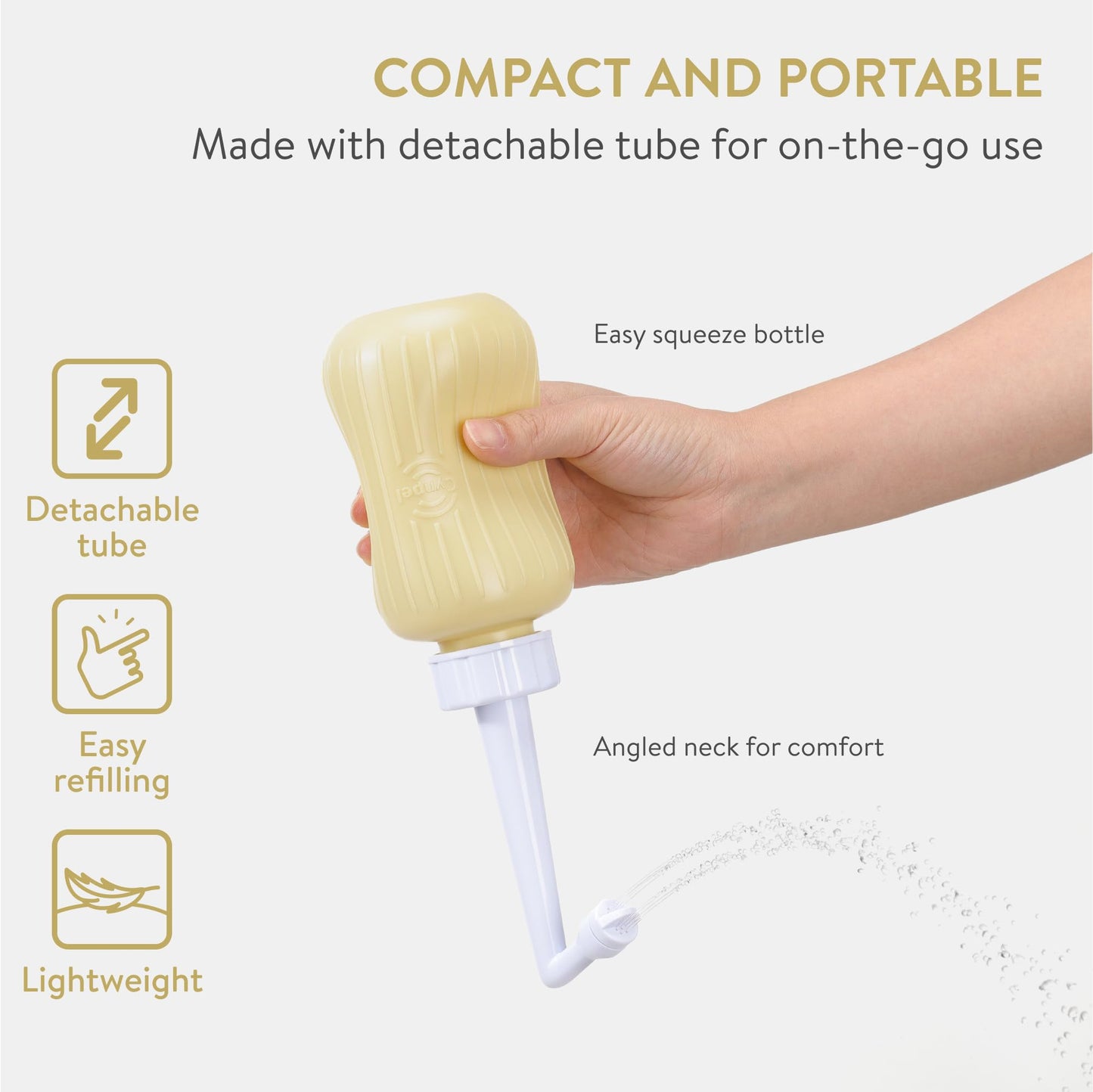 Peri Bottle - Postpartum and Perineal Care - FSA HSA Eligible - Portable Hand Held Travel Bidet Sprayer for Women or Men - Handheld Jet Spray Bottle for Toilet - Pack of 1 - Blue