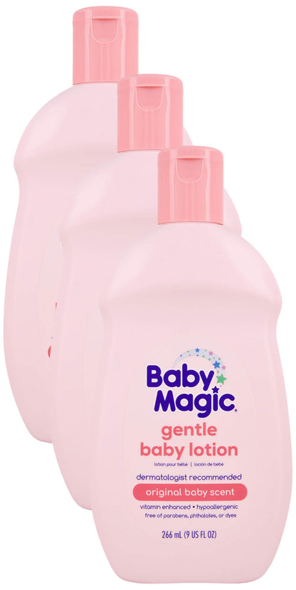 Baby Magic Gentle Baby Lotion 9oz Vitamins & Aloe Free of Parabens, Phthalates, Sulfates and Dyes, Camellia Oil & Marshmallow Root, 9oz (Pack of 1)