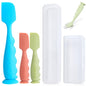 Baby Diaper Cream Spatula with Case-1 Large 2 Mini Butt Paste Spatula with 2 Travel Case-Soft Baby Butt spatula baby Diaper Cream Applicator-Diaper Rash spatula Bum Spatulas Brush