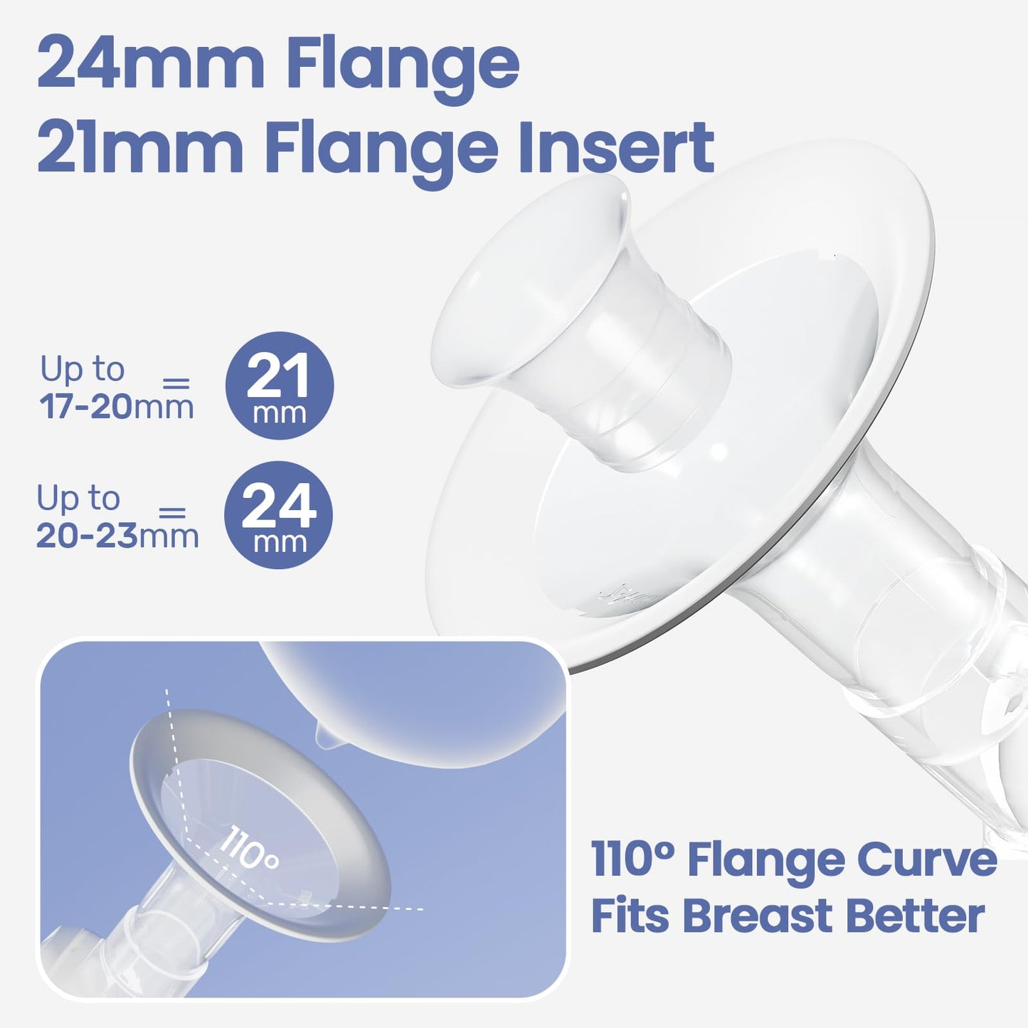 NCVI Double Electric Breast Pump XB-8122-2 with 4 Modes 9 Levels, Breastfeeding Pump with 21/24mm Flanges, Rechargeable Milk Pump Ultra-Quiet for Home & Travel, LED Touchscreen