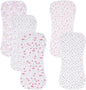 5 Pack Cotton Baby Burp Cloths Extra Absorbent Soft for Baby Boys and Girls (Pink-2)