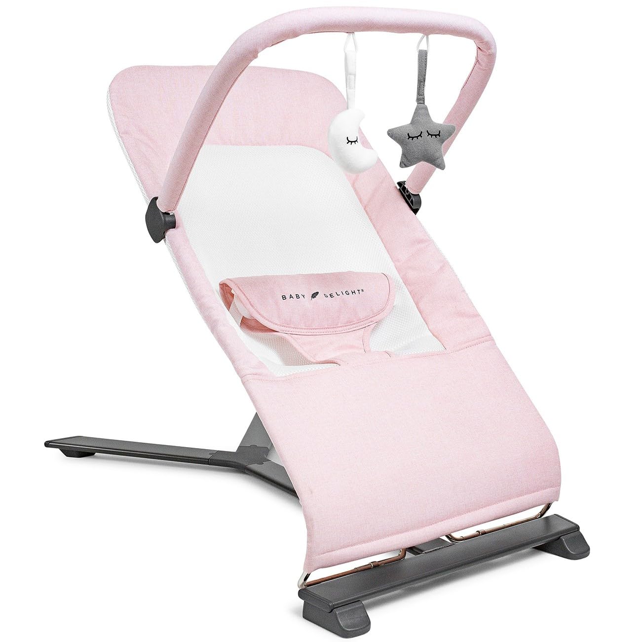 Baby Delight Alpine Deluxe Portable Bouncer, Infant, 0-6 Months, 100% GOTS Certified Cotton Fabrics, Organic Oat