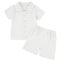 U·nikaka Baby Boys 2 Piece Summer Outfits Casual Toddler Short Sets Little Boys Button Down Shirts Tops and Shorts 2-6Y