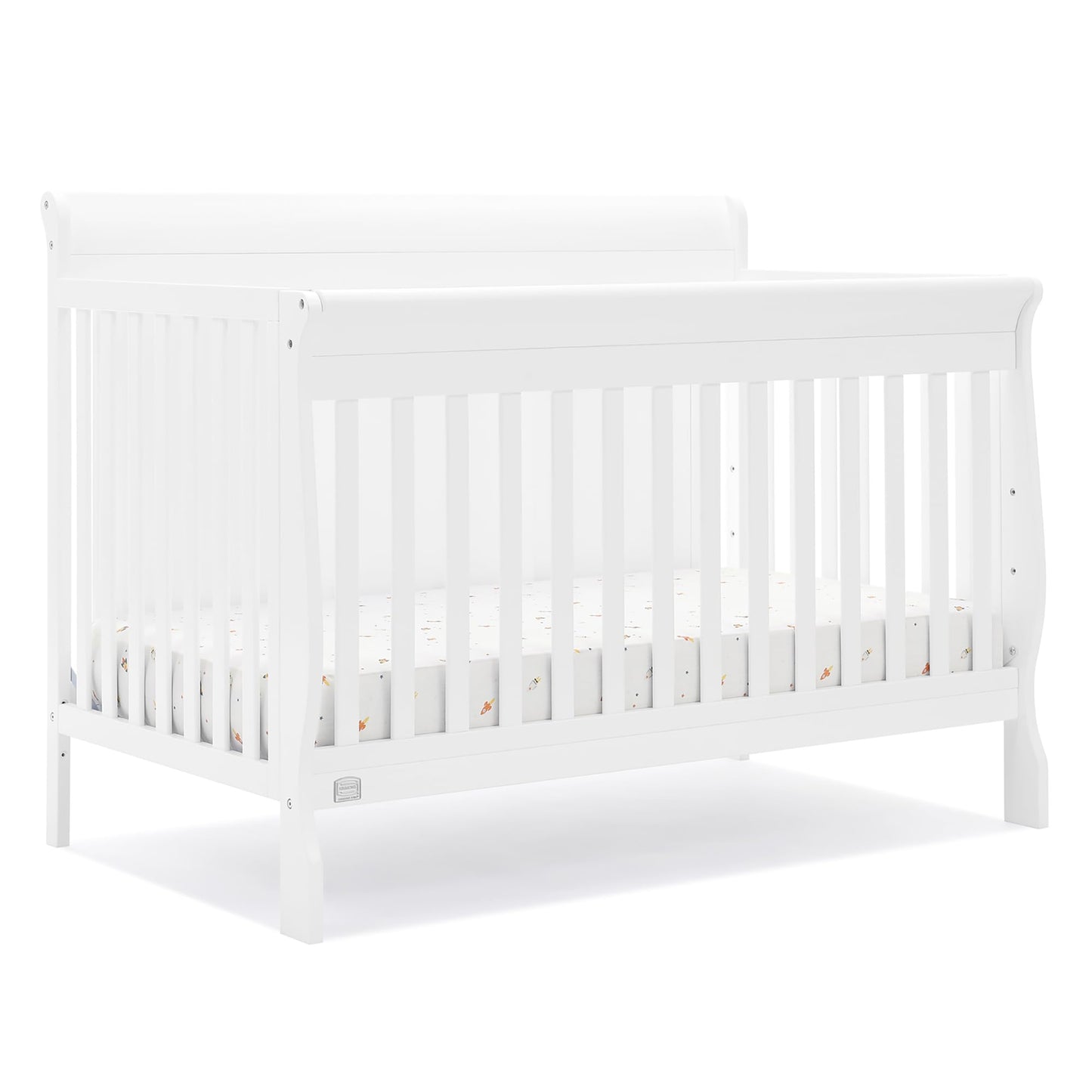 Delta Children Simmons Kids Carter 6-in-1 Convertible Crib - Greenguard Gold Certified, Black Ebony