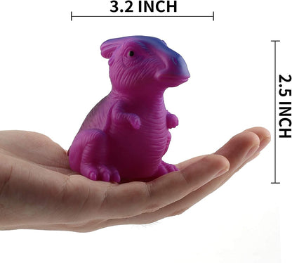 6 Packs Light-Up Floating Dinosaur Bath Toys Set, for Baby Toddler Nephew in Birthday Christmas Easter , Great Water Bathtub Shower Pool Bath Toy for Children Preschool