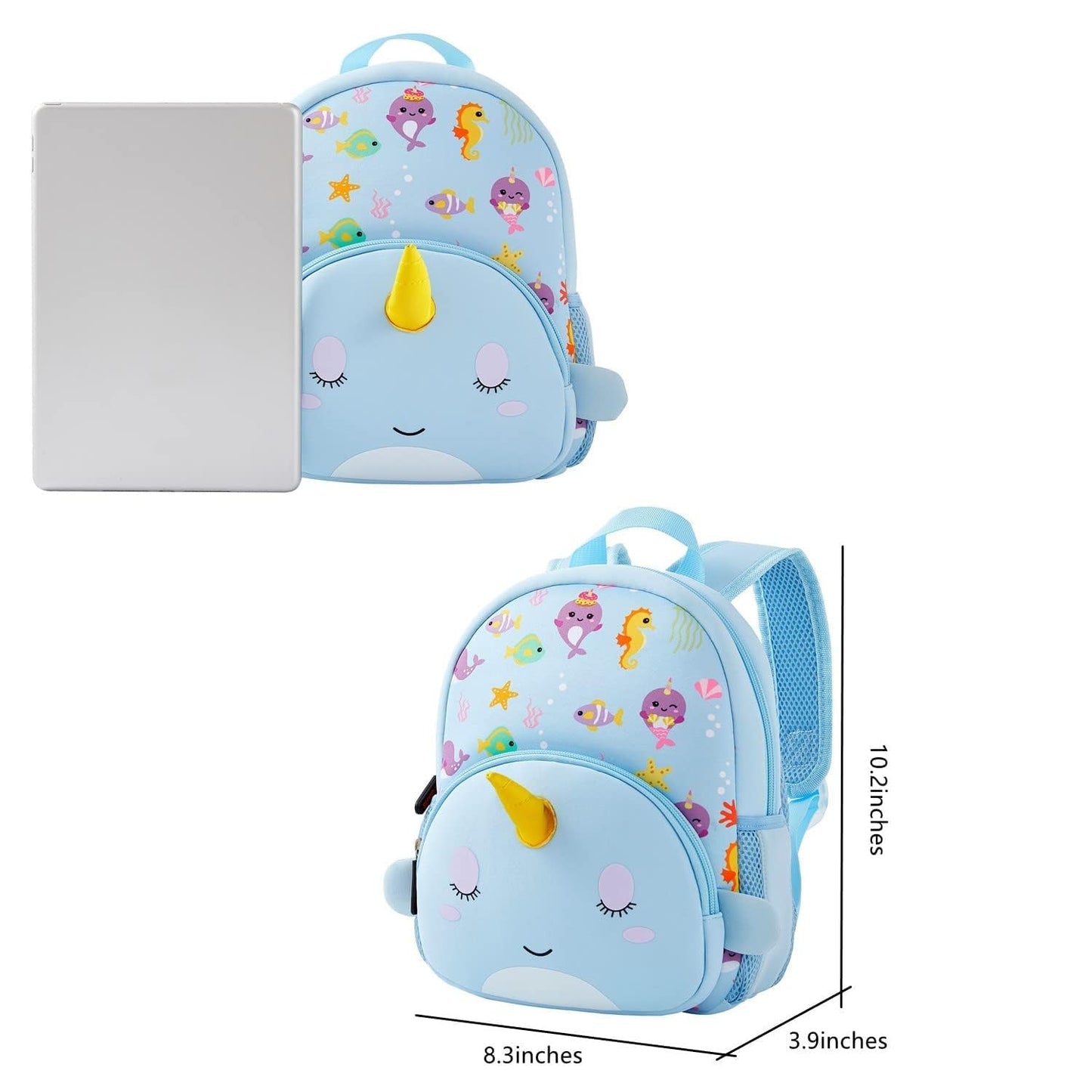 KK CRAFTS Preschool Backpack Toddler Neoprene Animal Schoolbag Lunch backpack for Kids Boys Girls(Dinosaur)