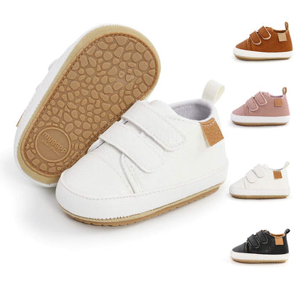 Meckior Toddler Baby Boys Girls High Tops Ankle Sneakers Soft Anti-Slip Sole PU Leather Moccasins Infant Newborn Prewalker First Walking Crib Shoes