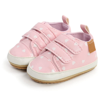 Baby Boys Girls Shoes Non-Slip Rubber Sole High-Top PU Leather Sneakers Infant First Walking Shoes Toddler Crib Shoes Newborn Loafers Flats.