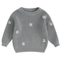 Mubineo Baby Girl Winter Clothes Cute Flower Sweater Crewneck Pullover Long Sleeve Knit Newborn Infant Sweaters