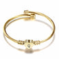 VQYSKO Gold Bracelets for Girls-A to Z Stainless Steel Heart Initial Girl Jewellery, Birthday Gifts for Girls